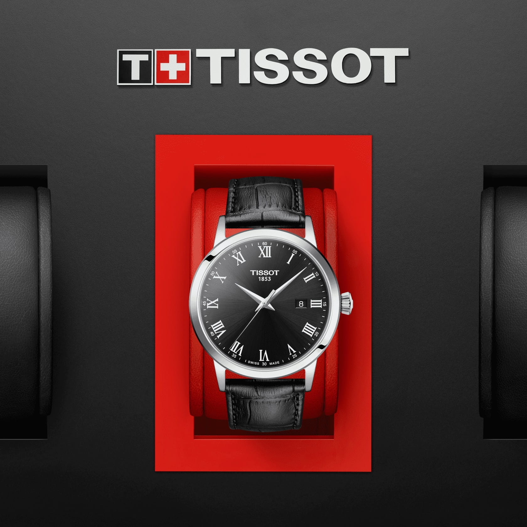 Tissot Tissot Classic Dream T129.410.16.053.00 кварцевые мужские часы часы крупный план черный циферблата