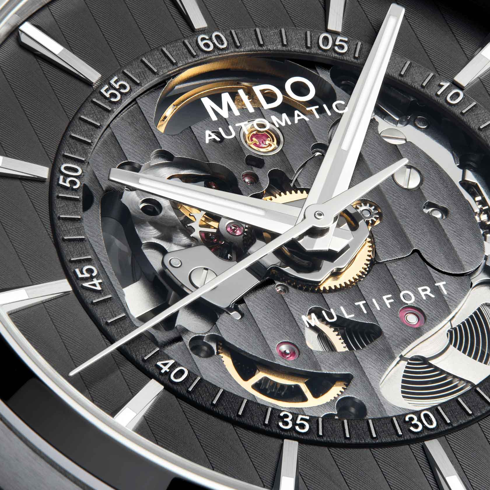 Mido Mido Multifort Skeleton Vertigo M038.436.11.061.00  - задняя крышка металл сталь корпуса, швейцария часы