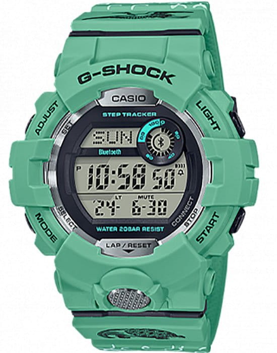 Casio Casio G-Shock GBD-800SLG-3DR G-SQUAD GBD-800SLG-3DR электронные мужские часы  циферблат, браслет пластик — вид спереди