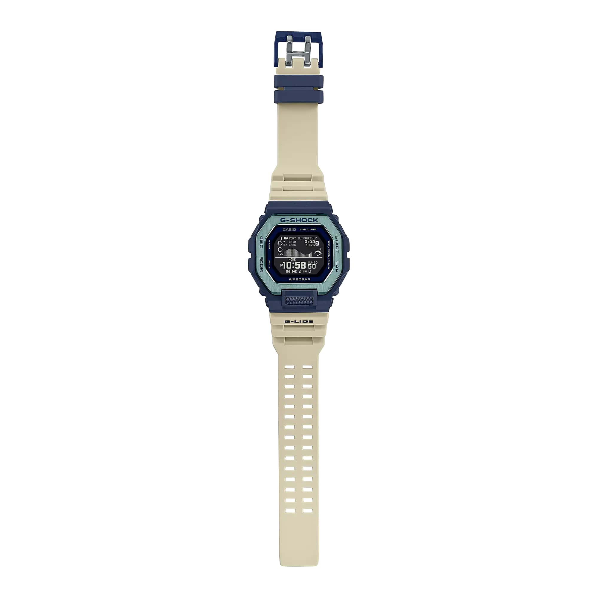 Casio GBX-100TT-2 мужские часы застежка крупным планом