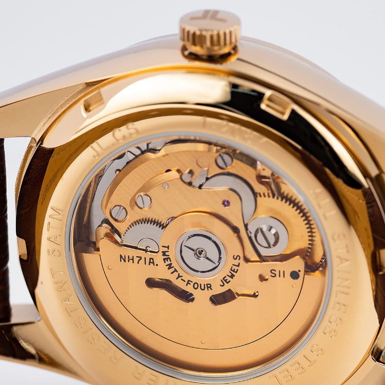 Jacques Lemans Jacques Lemans Automatic 1-2087E мужские часы золотой циферблат на запястье