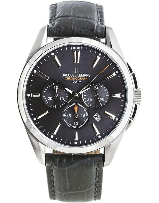 Jacques Lemans Jacques Lemans Classic 1-1945A кварцевые мужские часы часы крупный план черный циферблата