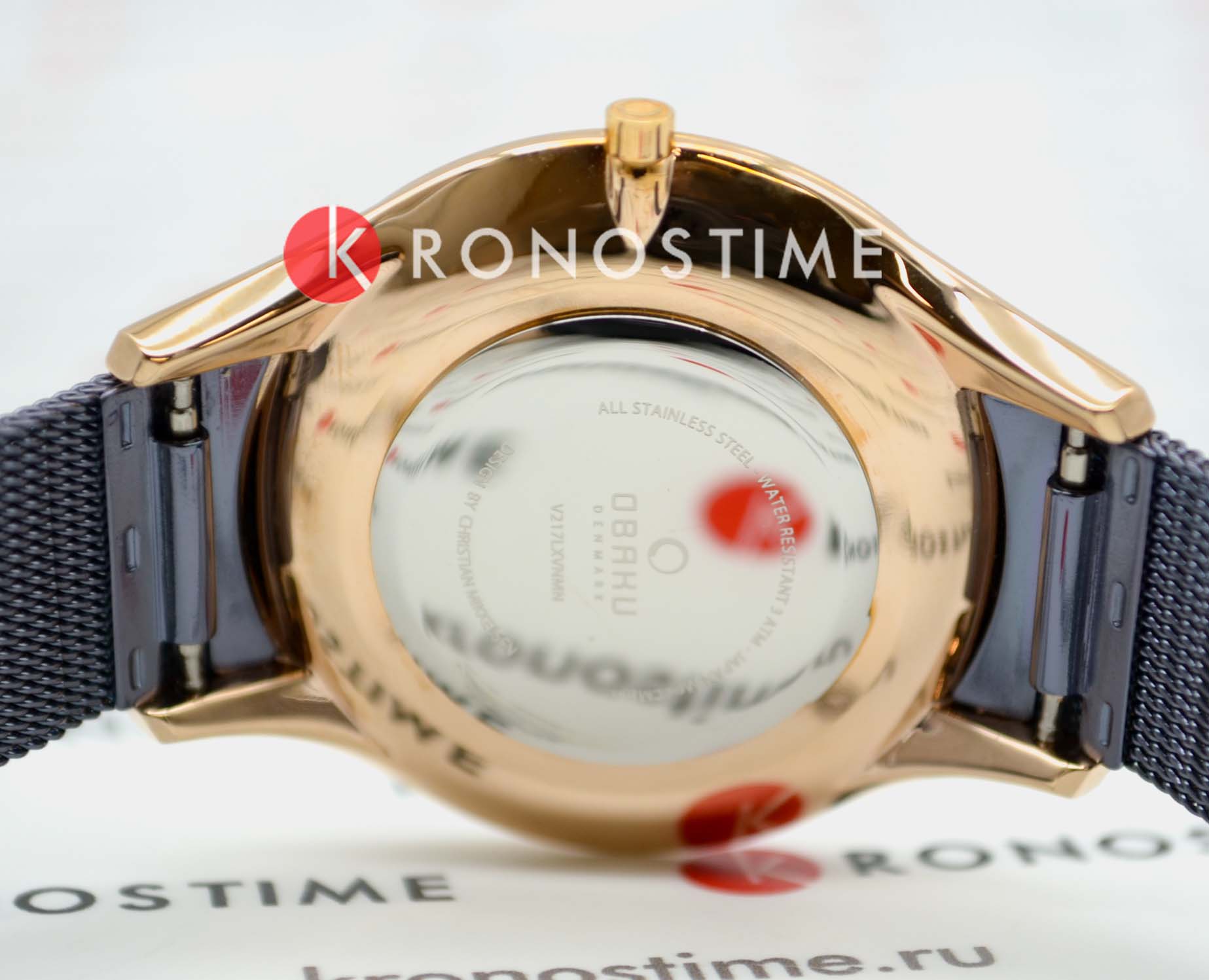 Obaku Obaku Fin Walnut V217LXVNMN женские часы перламутровый циферблат на запястье