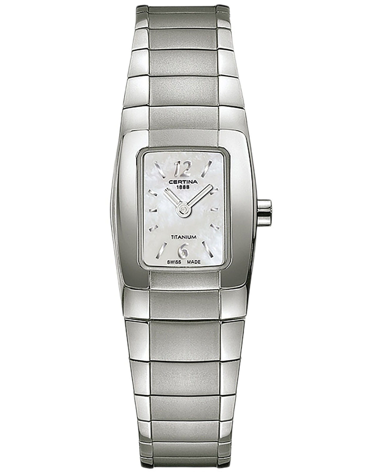 Certina Certina DS Lady Spel C322.7157.12.96  C32271571296 кварцевые женские часы серый циферблат, браслет титановый — вид спереди