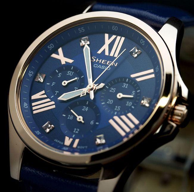 Оригинальные часы Casio Casio Sheen SHE-3806GL-2A кварцевые калибр механизма  общий вид