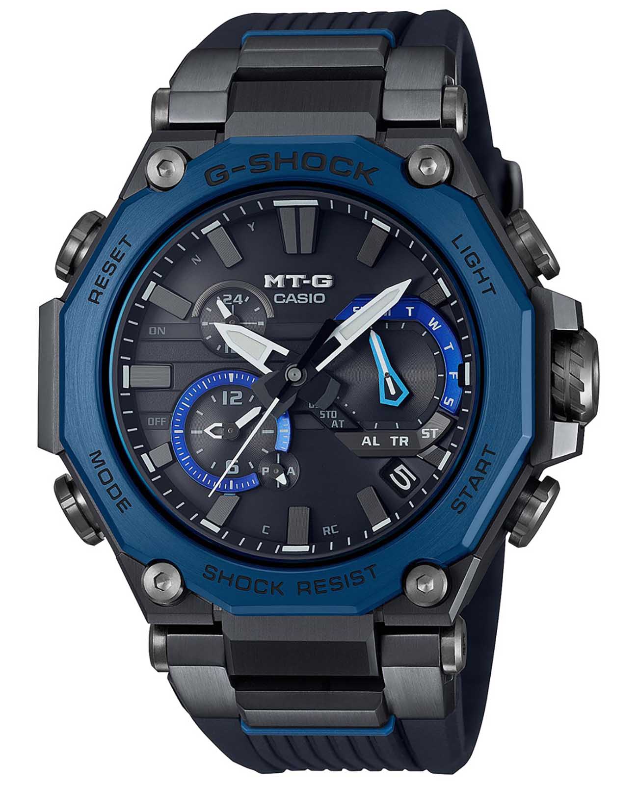 Casio Casio G-Shock Premium MTG-B2000B-1A2 (MTG-B2000B-1A2ER) MTG MTG-B2000B-1A2 электронные мужские часы  циферблат, браслет пластик — вид спереди