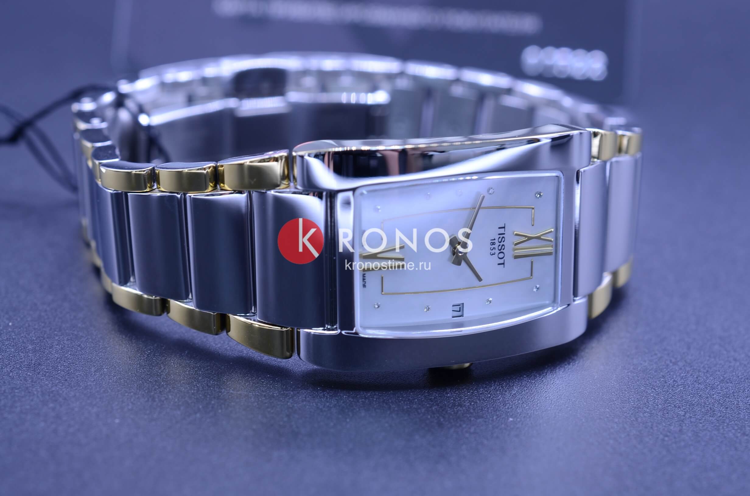 Tissot Tissot Generosi-T T105.309.22.116.00, t-lady швейцария женские часы на браслете сталь c pvd покрытием боковой вид