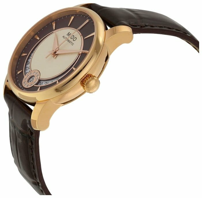 Mido Mido Baroncelli Diamonds M007.207.36.291.00, baroncelli швейцария женские часы на браслете кожаный боковой вид