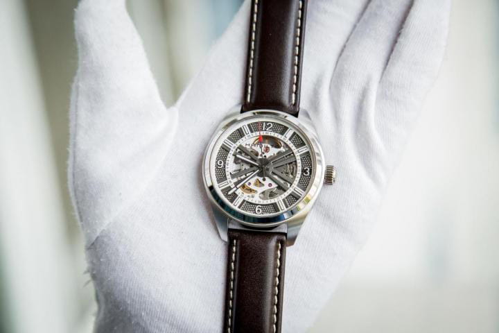 Hamilton Hamilton Khaki Field Skeleton Auto H72515585 механические мужские часы часы крупный план черный циферблата