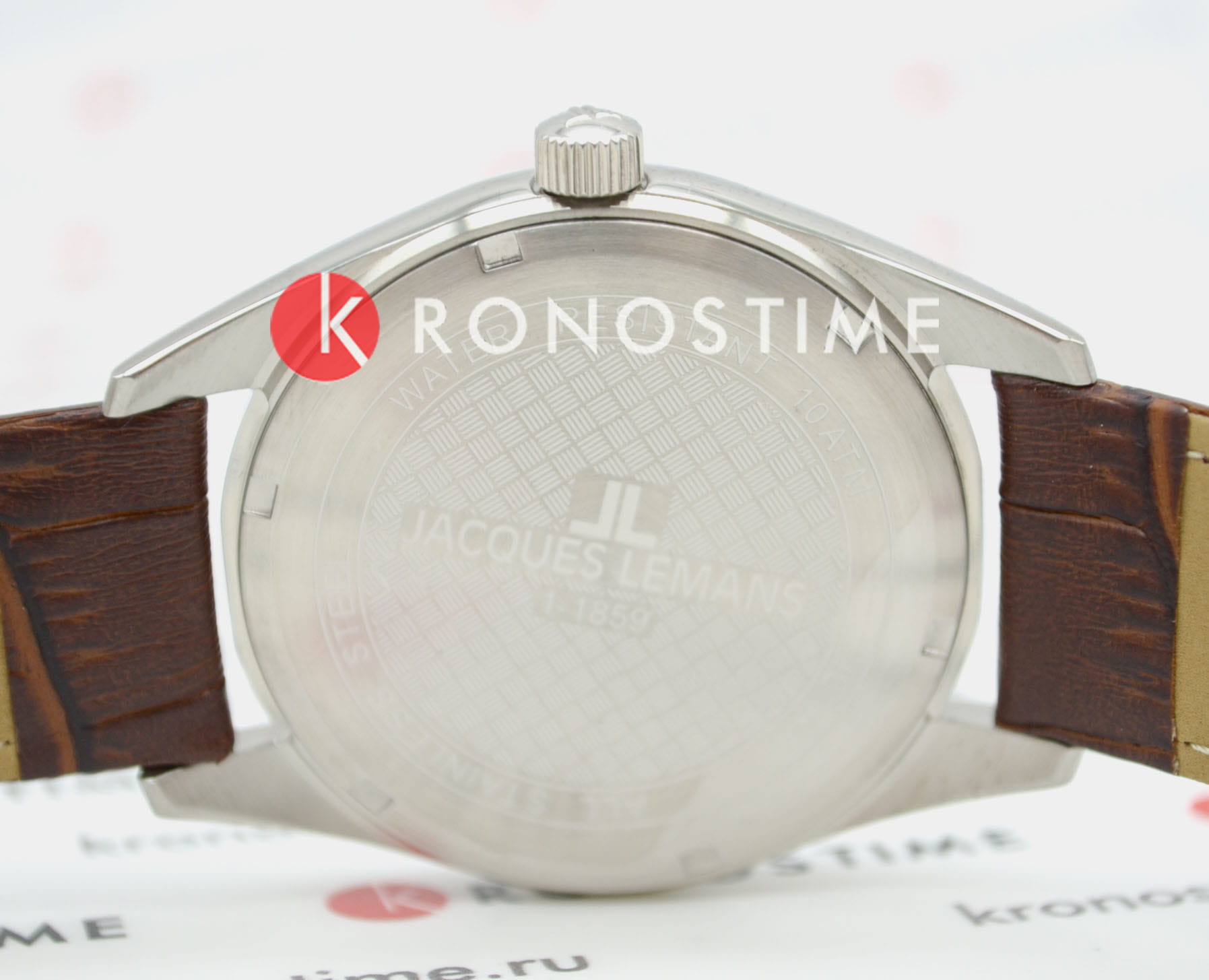 Jacques Lemans 1-1859B мужские часы застежка крупным планом