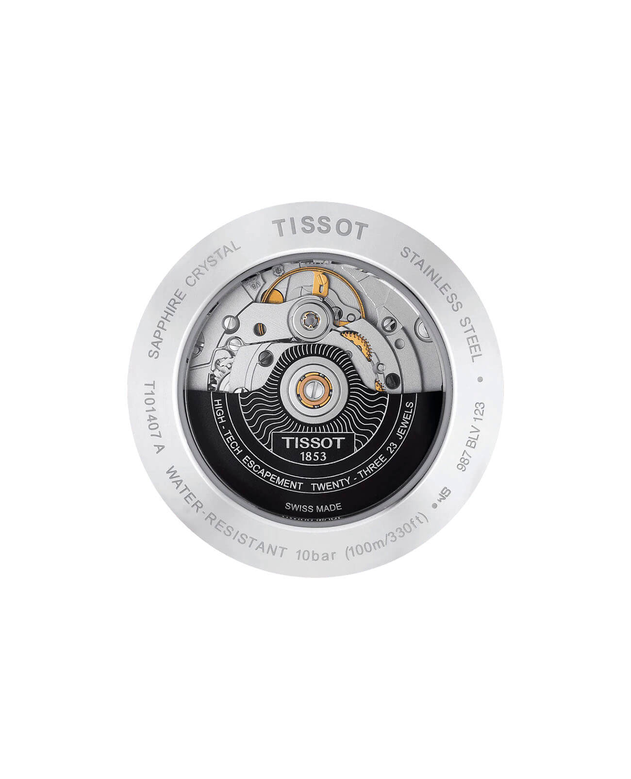 Tissot Tissot PR 100 Powermatic 80 T101.407.11.051.00, t-classic швейцария мужские часы на браслете нержавеющая сталь боковой вид