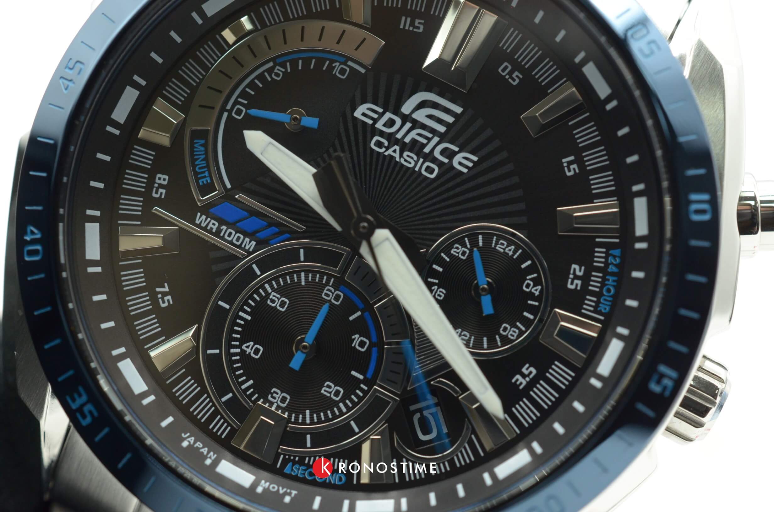 Casio Casio Edifice EFR-570DB-1B, edifice япония мужские часы на браслете нержавеющая сталь боковой вид