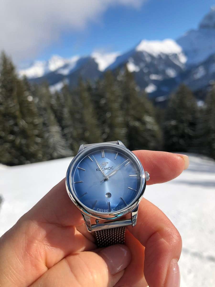 Космос Космос Созвездие K 601.10.39,  россия женские часы на браслете нержавеющая сталь боковой вид