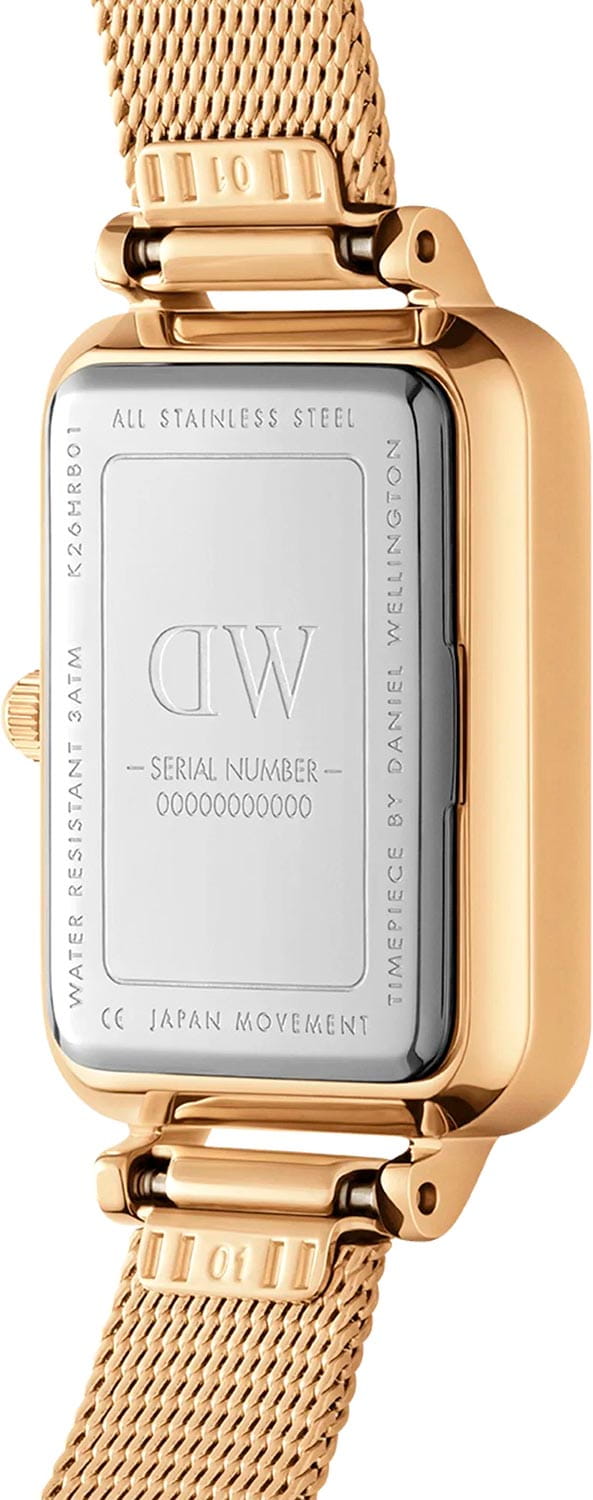 Daniel Wellington Daniel Wellington Quadro Lumine Bezel Evergold MOP DW00100668, quadro швеция женские часы на браслете нержавеющая сталь с pvd-покрытием боковой вид