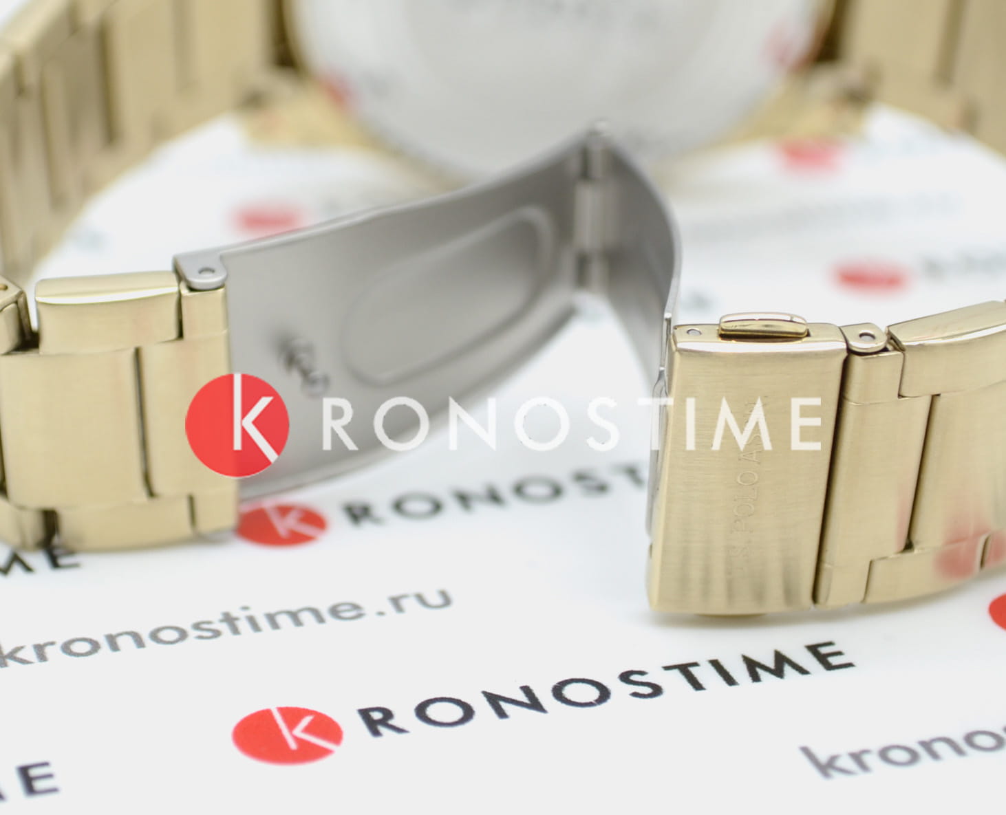 U.S. Polo Assn. USPA1040-02 мужские часы застежка крупным планом