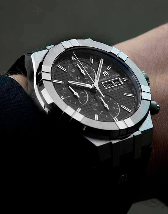 Maurice Lacroix Maurice Lacroix Aikon Automatic Chronograph AI6038-SS001-330-1 мужские часы черный циферблат на запястье