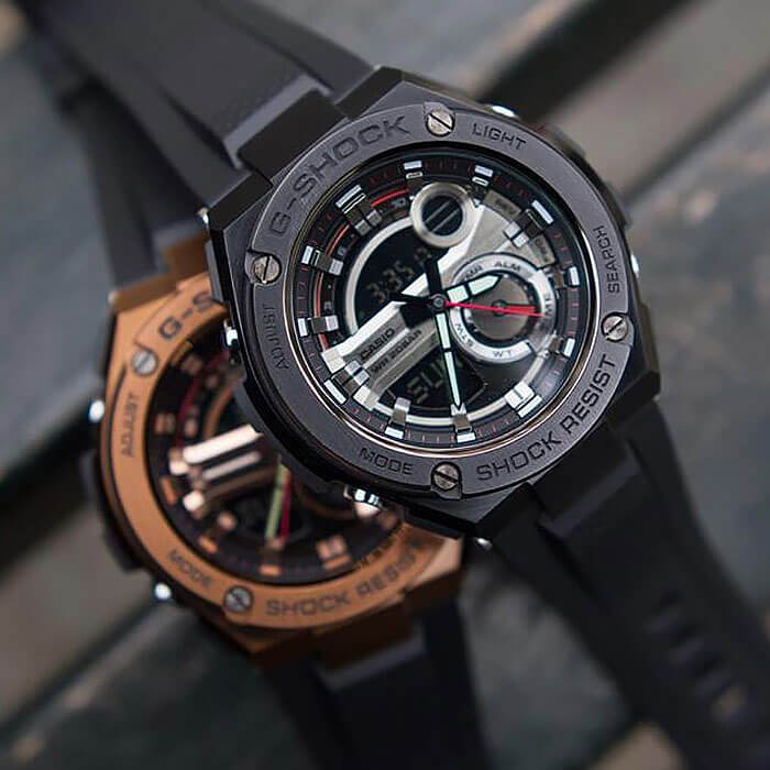 Оригинальные часы Casio Casio G-Shock GST-210B-1A электронные калибр механизма  общий вид