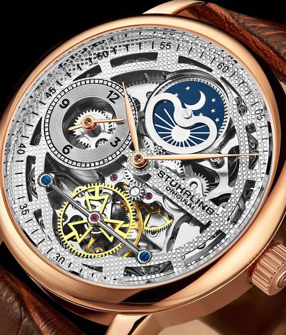 Stuhrling Stuhrling Legacy 3917.3  - задняя крышка сталь металл корпуса, сша часы