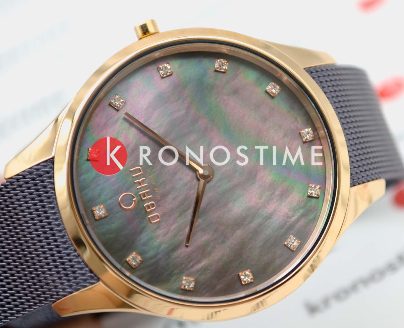 Obaku Obaku Fin Walnut V217LXVNMN кварцевые женские часы часы крупный план перламутровый циферблата