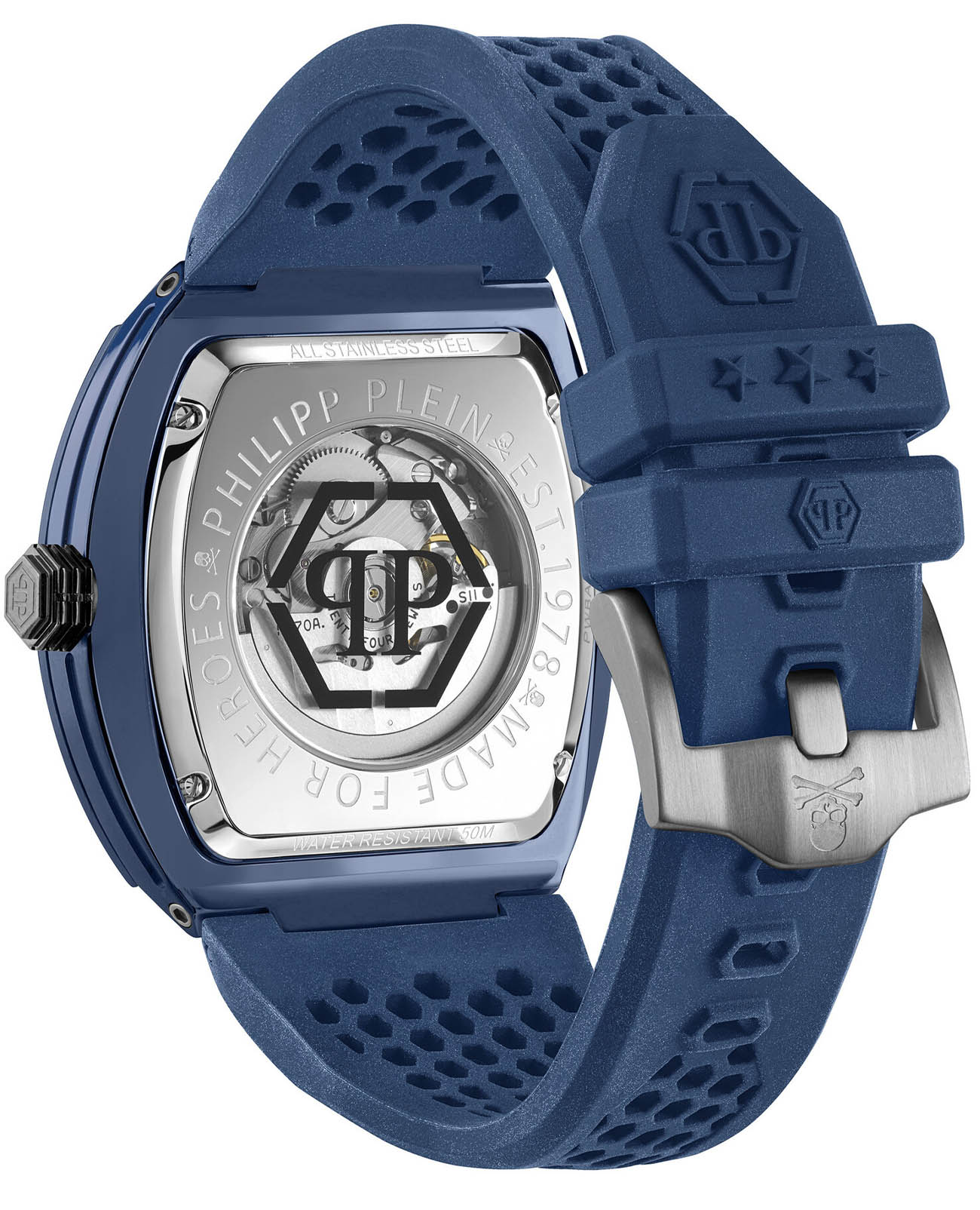 Оригинальные часы Philipp Plein Philipp Plein The Skeleton Ecoceramic PWVBA0323 механические калибр механизма  общий вид
