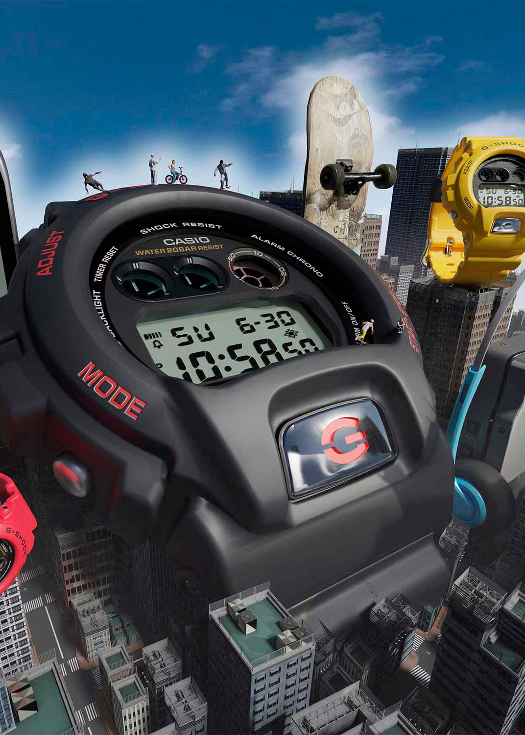 Casio Casio G-Shock DW-6900TR-1  - задняя крышка пластик карбон корпуса, япония часы