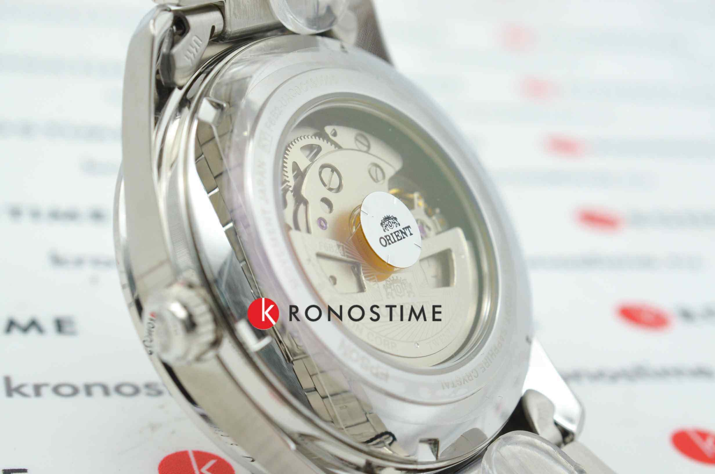 Orient Orient Sun & Moon RA-AK0306S (RN-AK0306S) механические мужские часы часы крупный план белый циферблата