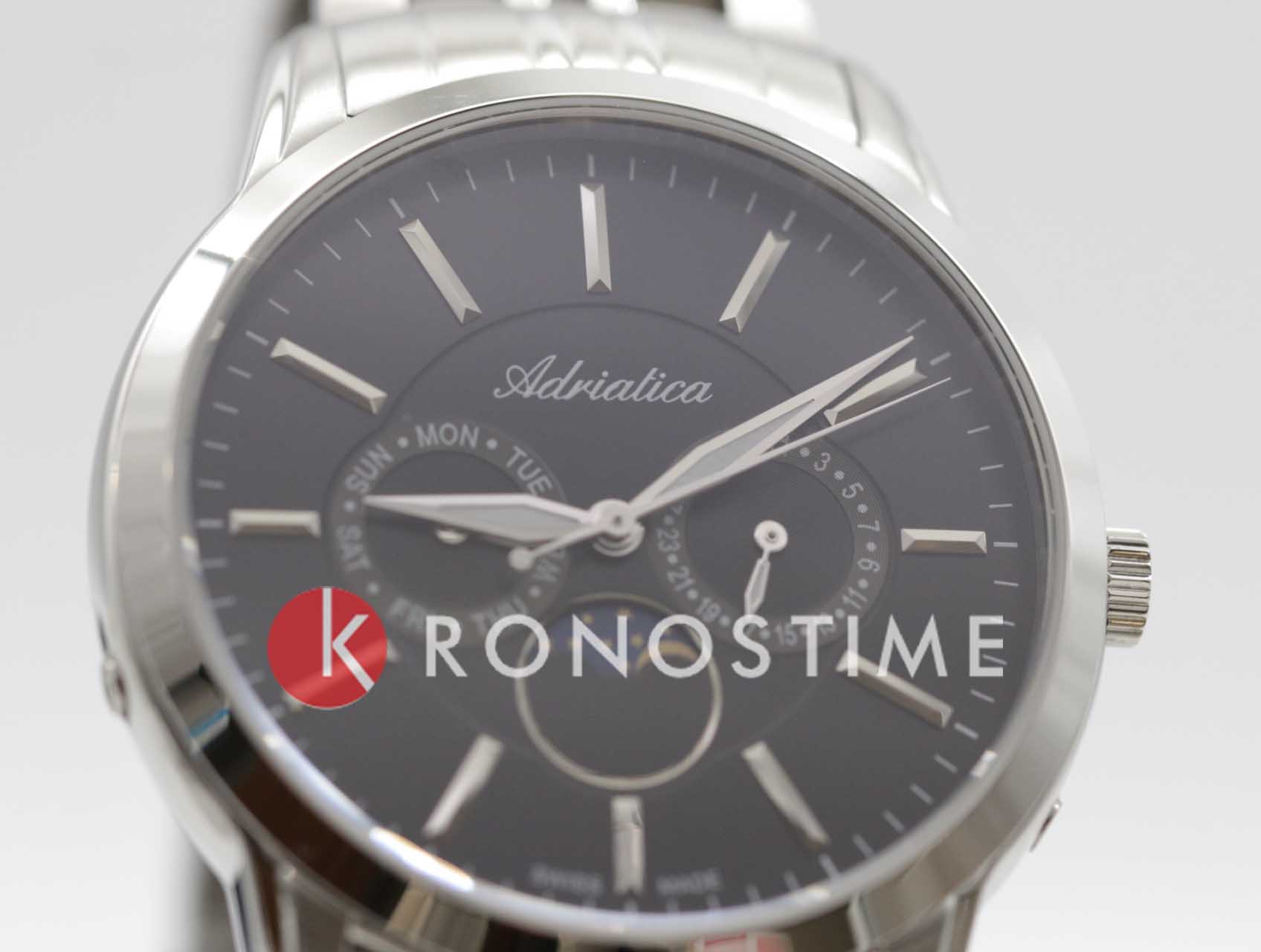 Adriatica Adriatica Moonphase A8306.5114QF , наручные мужские часы фото под углом
