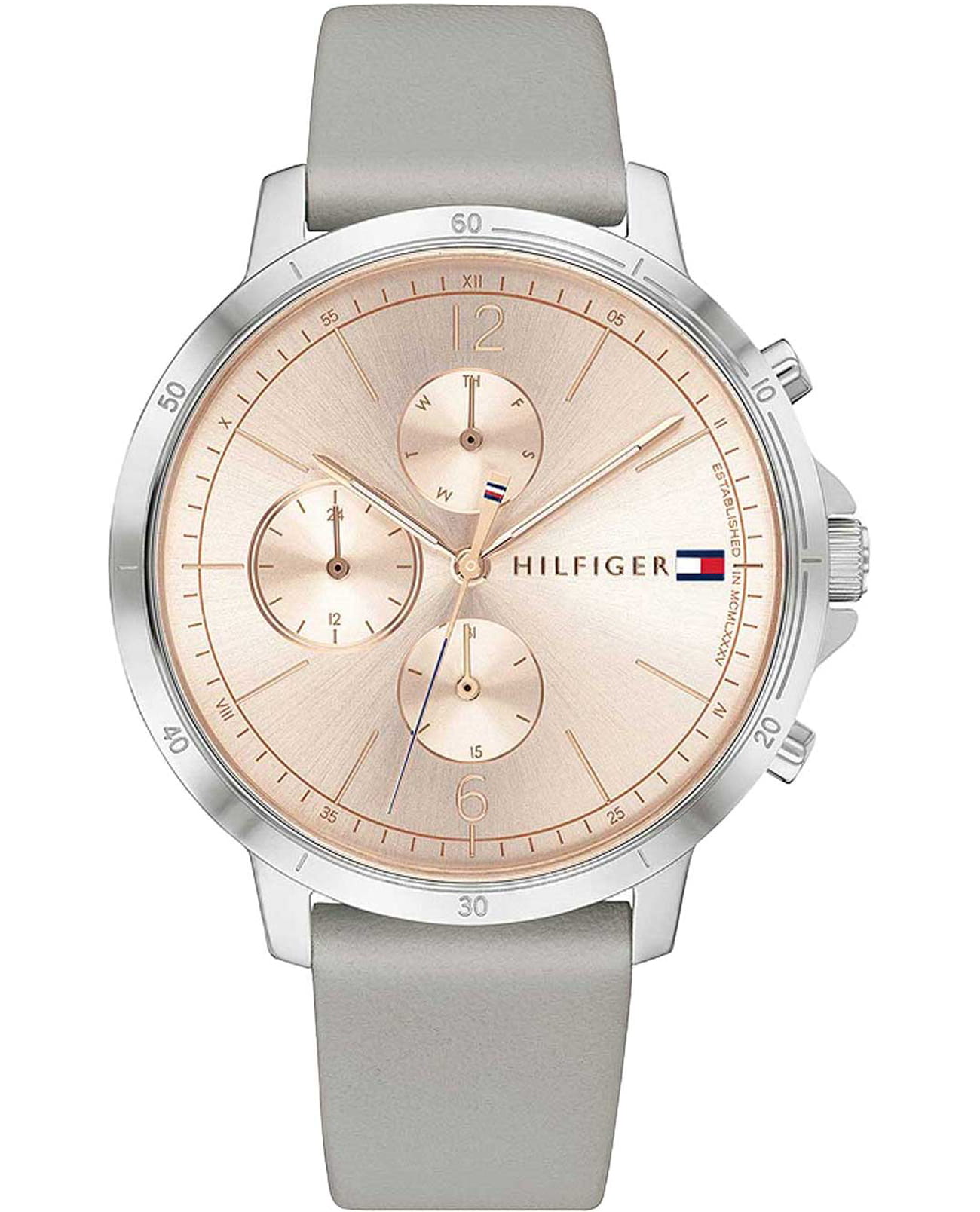 Tommy Hilfiger Tommy Hilfiger Dressed Up 1782191  1782191 кварцевые женские часы розовый циферблат, браслет кожаный — вид спереди