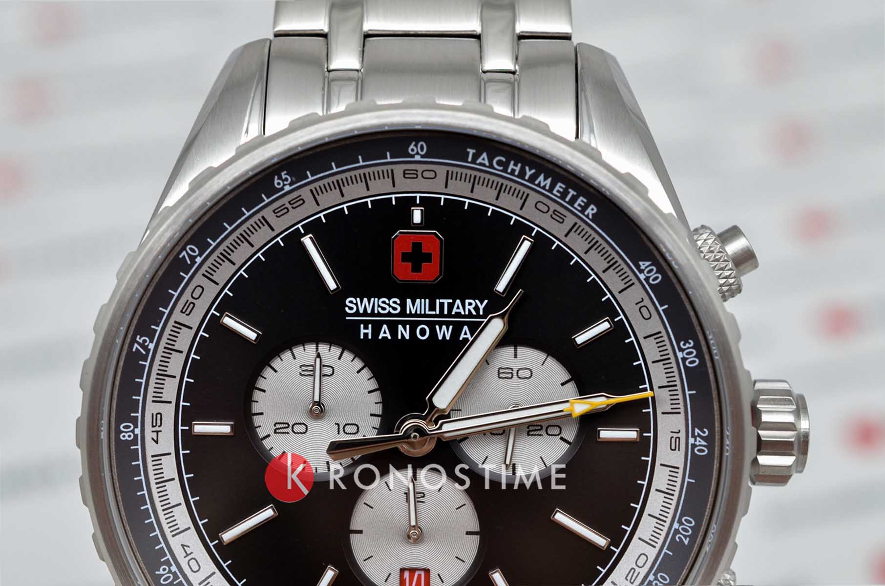 Swiss Military Hanowa Swiss Military Hanowa Afterburn Chrono SMWGI0000309, afterburn швейцария мужские часы на браслете нержавеющая сталь боковой вид