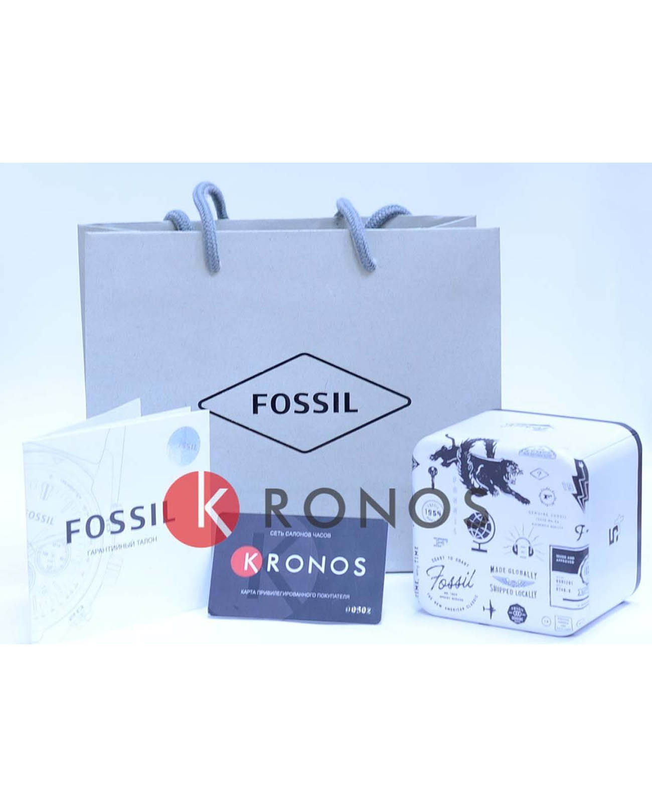 Fossil Fossil Georgia  FS5851 мужские часы коричневый циферблат на запястье