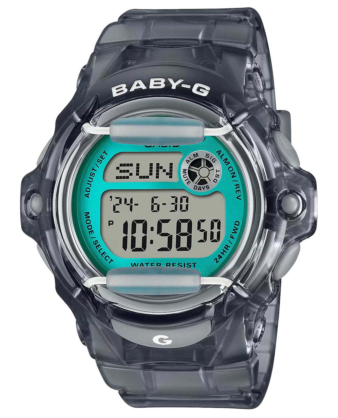 Casio Casio Baby-G BG-169U-8BDR (BG-169U-8B)  BG-169U-8B кварцевые женские часы голубой циферблат, браслет пластик — вид спереди
