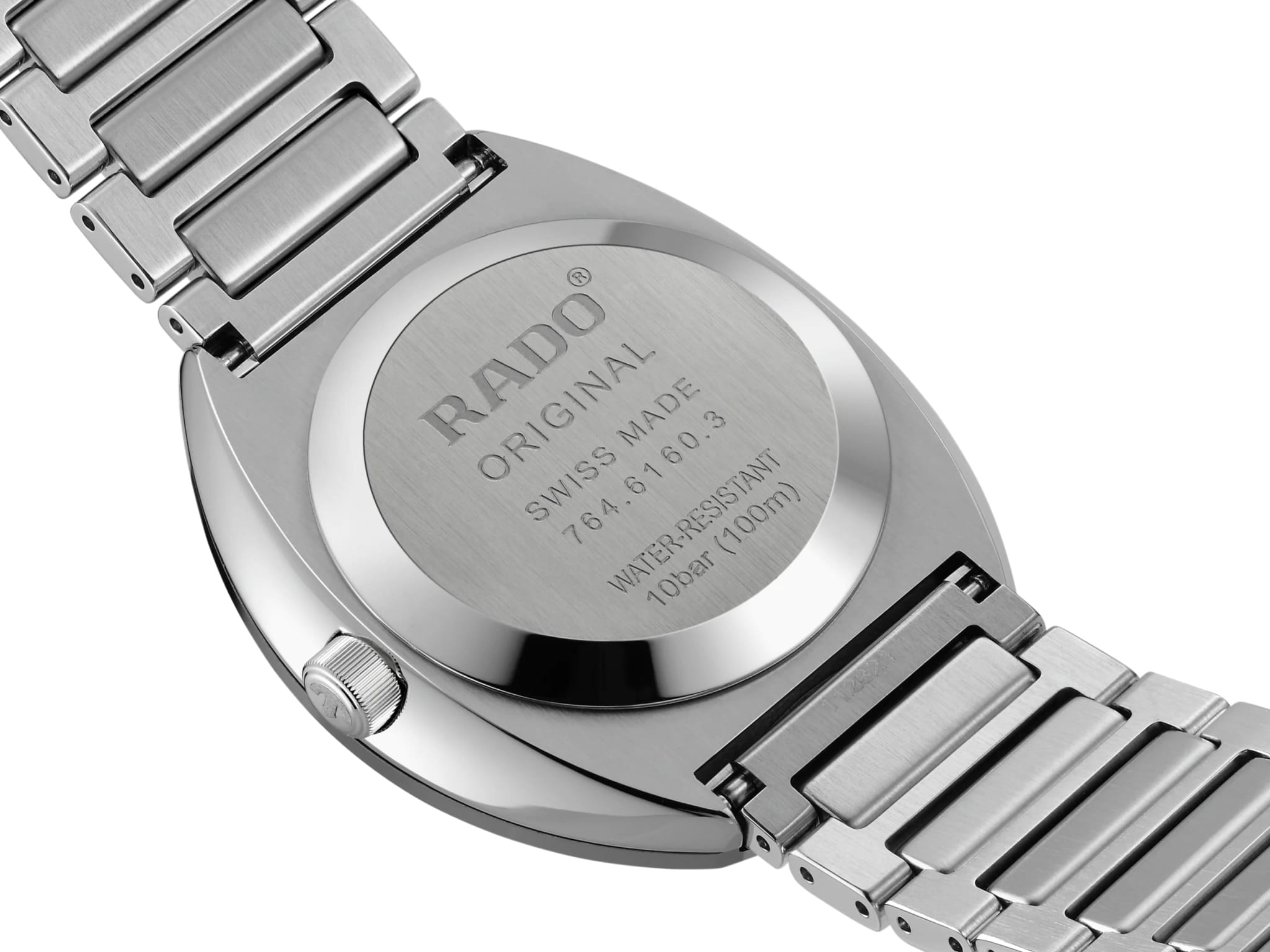 Rado Rado The Original DiaStar R12160213, diastar швейцария мужские часы на браслете нержавеющая сталь боковой вид