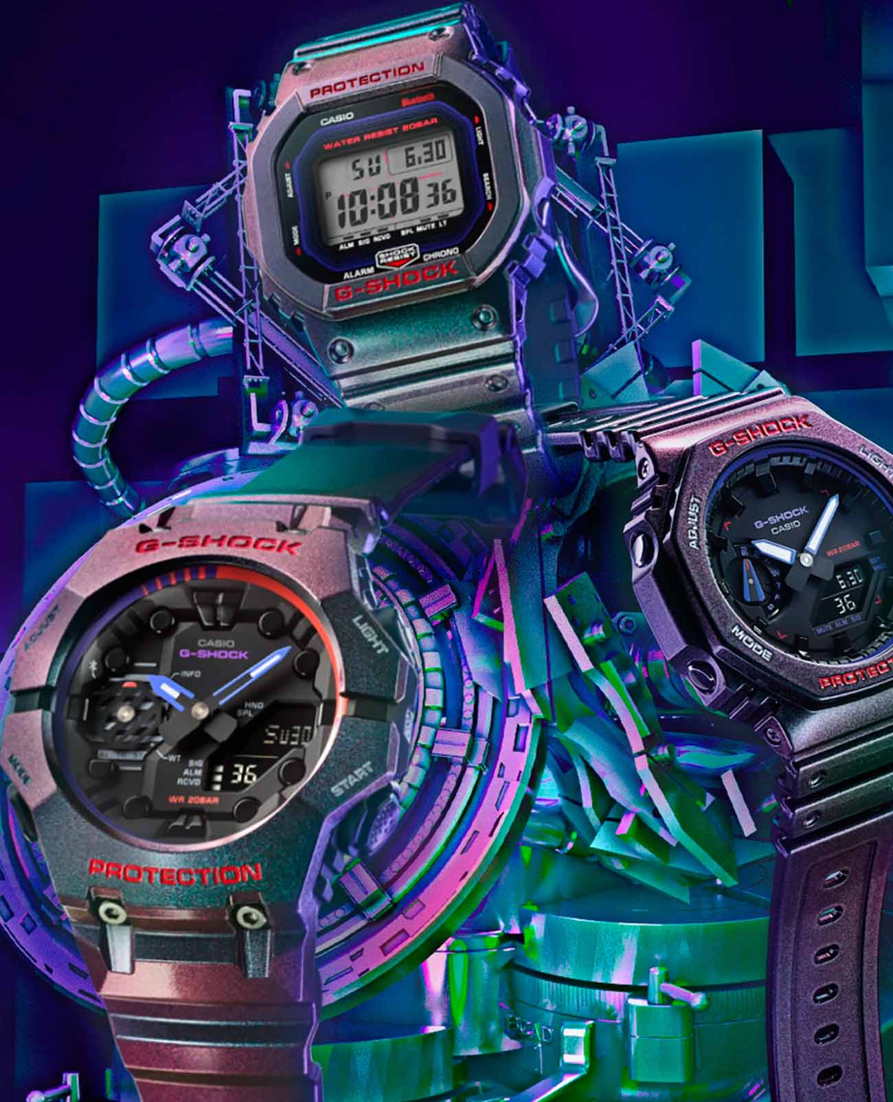 Casio Casio G-Shock DW-B5600AH-6DR (DW-B5600AH-6)  - задняя крышка пластик корпуса, япония часы