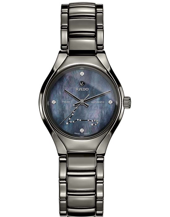 Rado Rado True Star Sign - Pisces R27243992 Automatic R27243992 механические женские часы перламутровый циферблат, браслет плазменная керамика — вид спереди