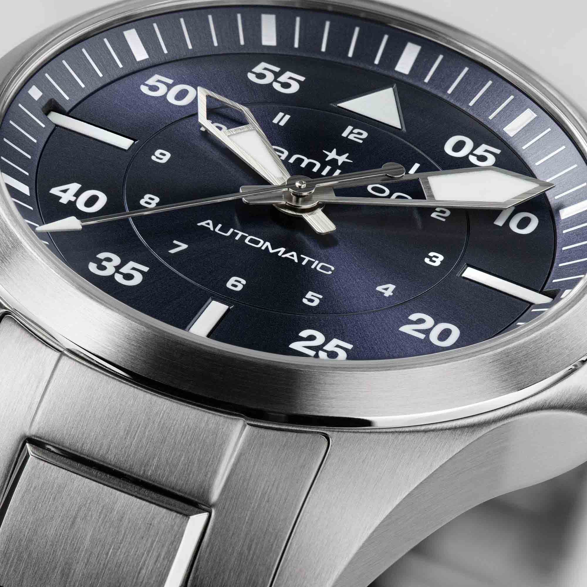 Оригинальные часы Hamilton Hamilton Khaki Aviation Pilot Auto H76215140 механические калибр механизма h-10 общий вид