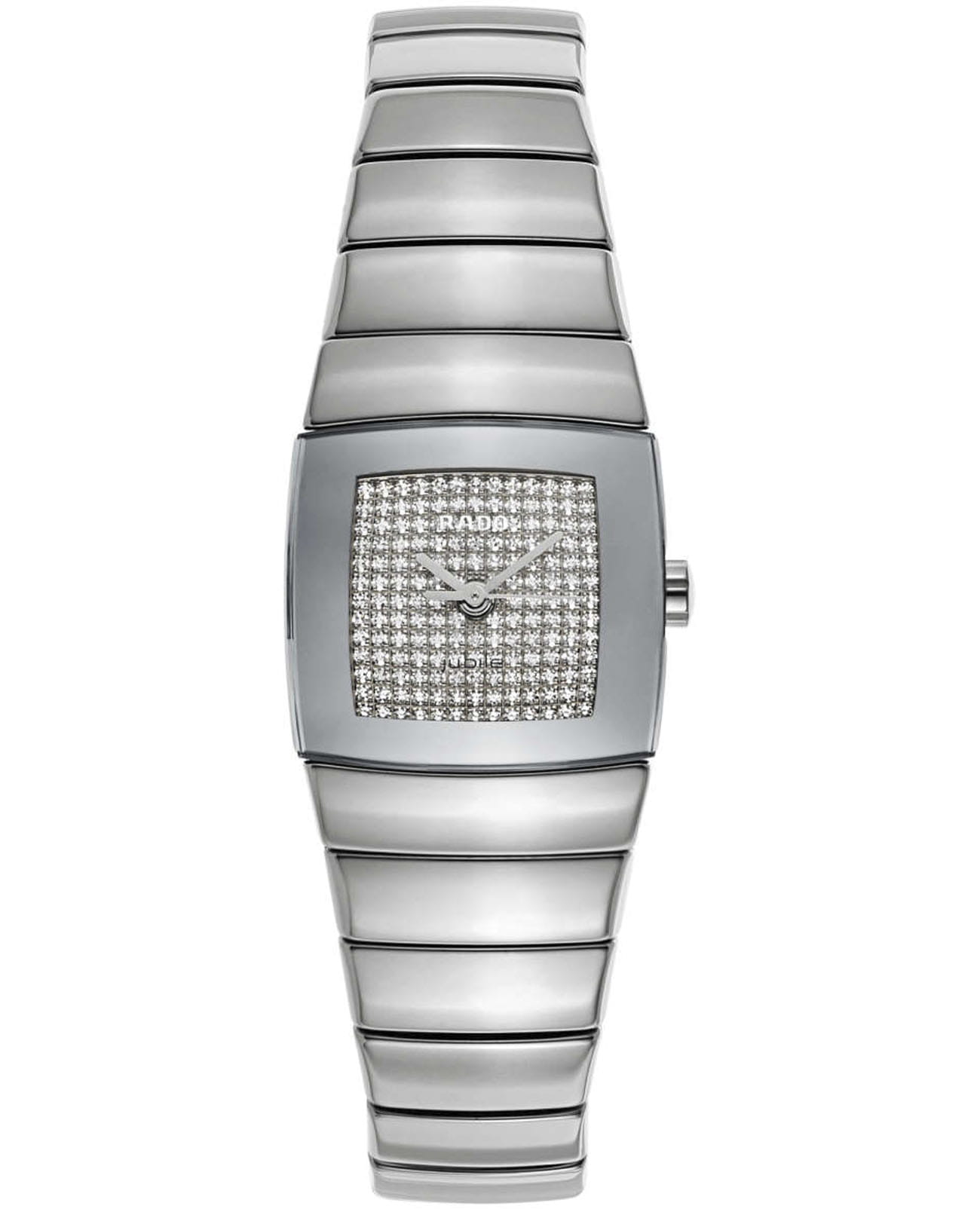 Rado Rado Sintra R13821732  R13821732 кварцевые женские часы серебристый циферблат, браслет высокотехнологичная плазменная керамика — вид спереди