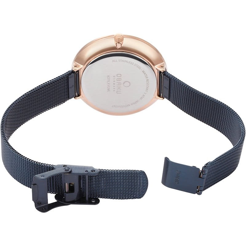 Obaku Obaku V211LXVLML,  дания женские часы на браслете сталь с ip покрытием боковой вид