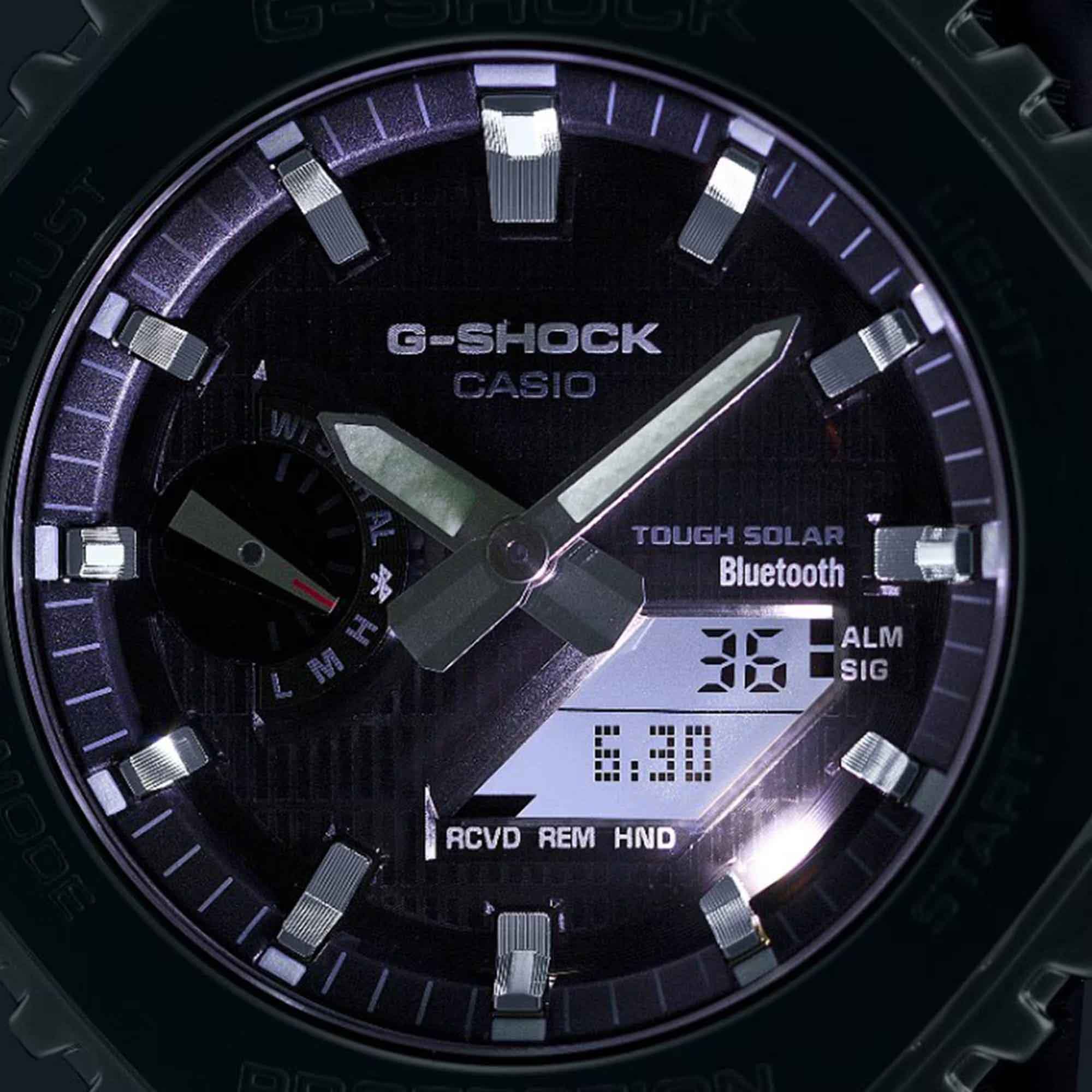 Casio Casio G-Shock GBM-2100A-4BDR электронные мужские часы часы крупный план бордовый циферблата