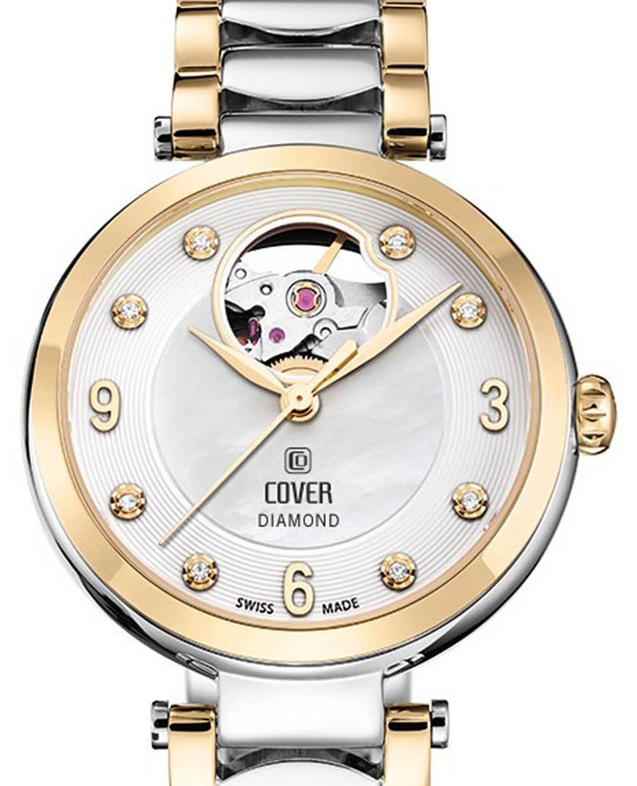 Cover Cover Lady Diamond Open Heart COA8.02 , наручные женские часы фото под углом