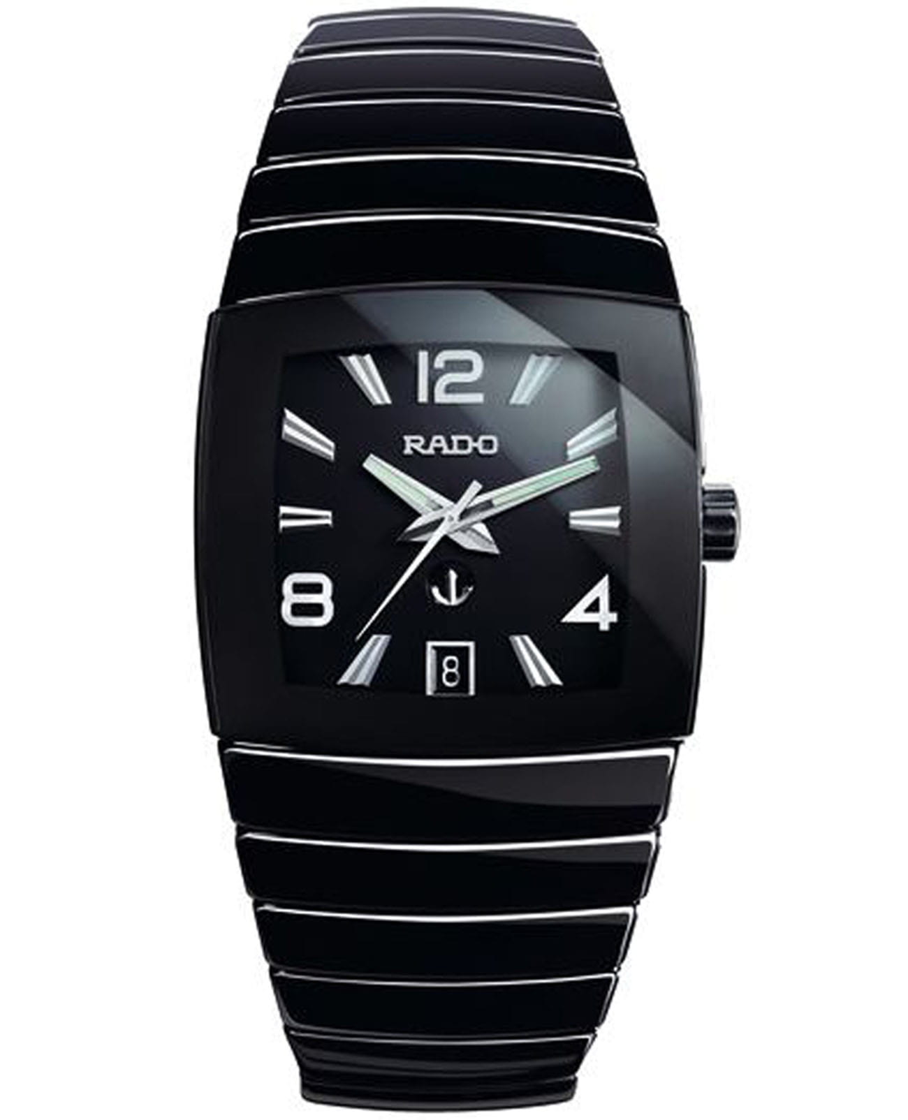 Rado Rado Sintra R13856152  R13856152 кварцевые женские часы черный циферблат, браслет высокотехнологичная керамика — вид спереди