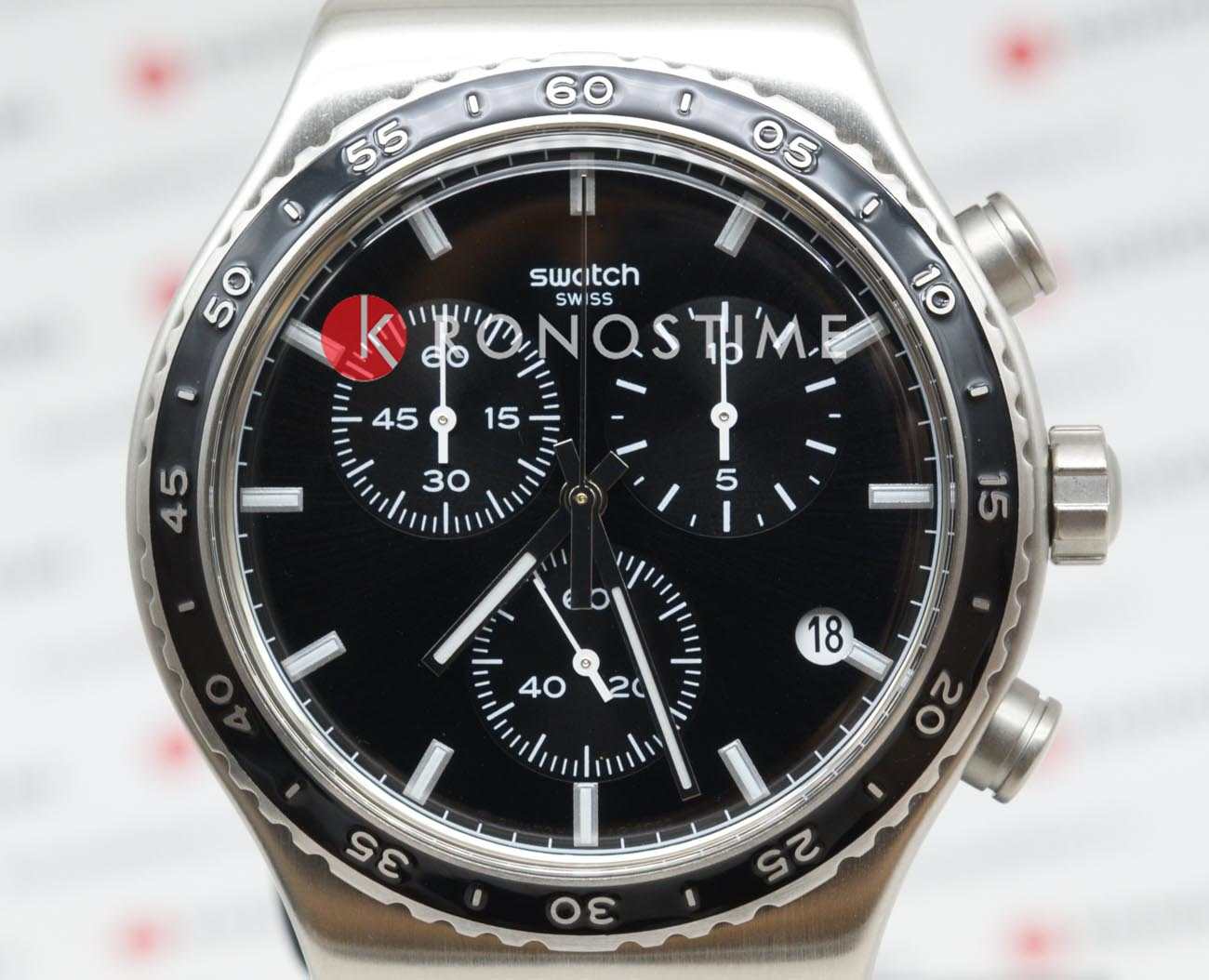Swatch Swatch I New Chrono YVS495G, gent швейцария мужские часы на браслете нержавеющая сталь боковой вид