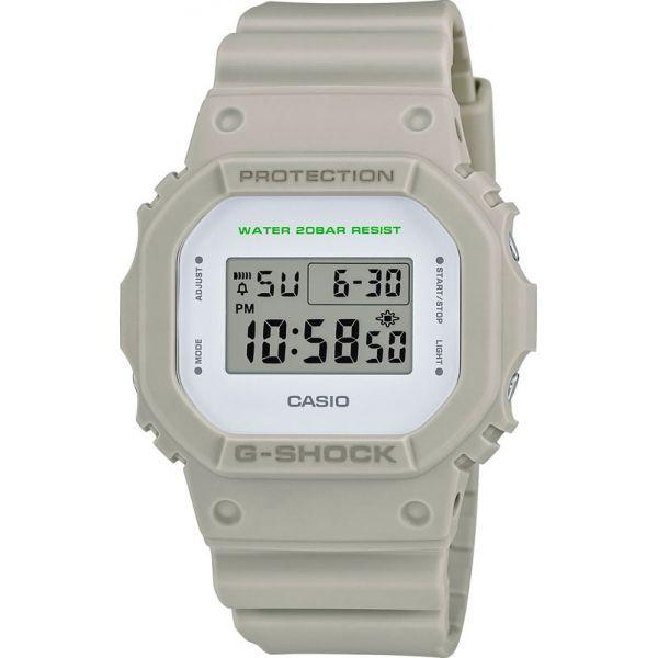 Casio Casio G-Shock DW-5600M-8ER DW-5600 DW-5600M-8E электронные мужские часы серый циферблат, браслет полимер — вид спереди