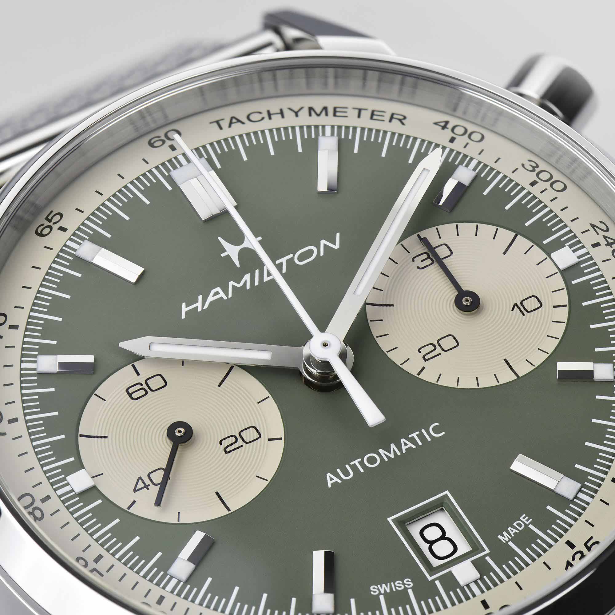 Hamilton Hamilton American Classic Intra-Matic Auto Chrono H38416160, american classic швейцария мужские часы на браслете нержавеющая сталь боковой вид