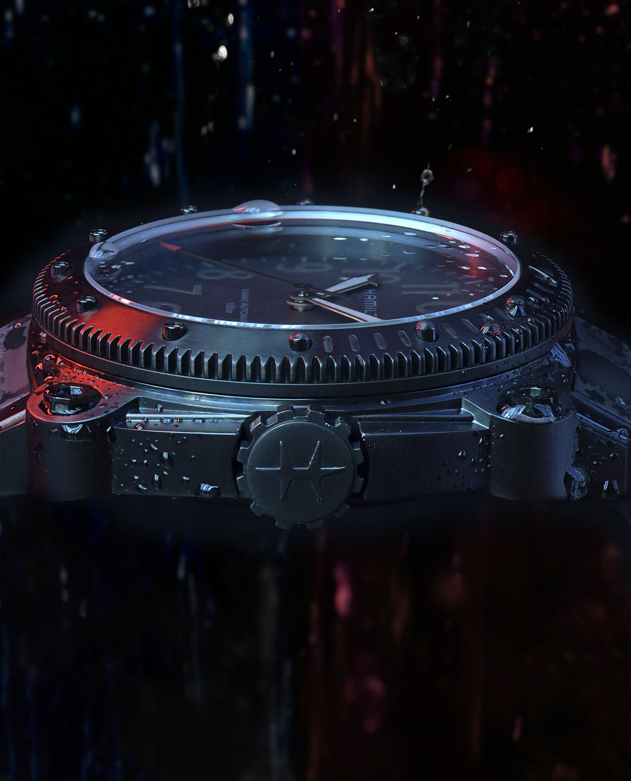 Hamilton Hamilton Khaki Navy BeLOWZERO Auto Limited Edition H78505332  - задняя крышка титан корпуса, швейцария часы
