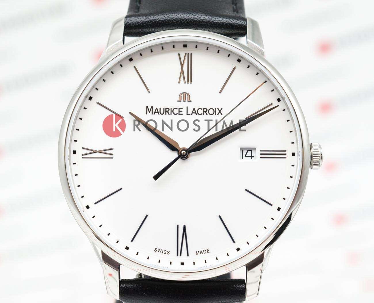 Maurice Lacroix Maurice Lacroix Eliros Date EL1118-SS001-111-1, eliros швейцария мужские часы на браслете кожаный боковой вид