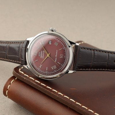 Orient Orient Bambino RA-AC0026R (RN-AC0026R) мужские часы бордовый циферблат на запястье