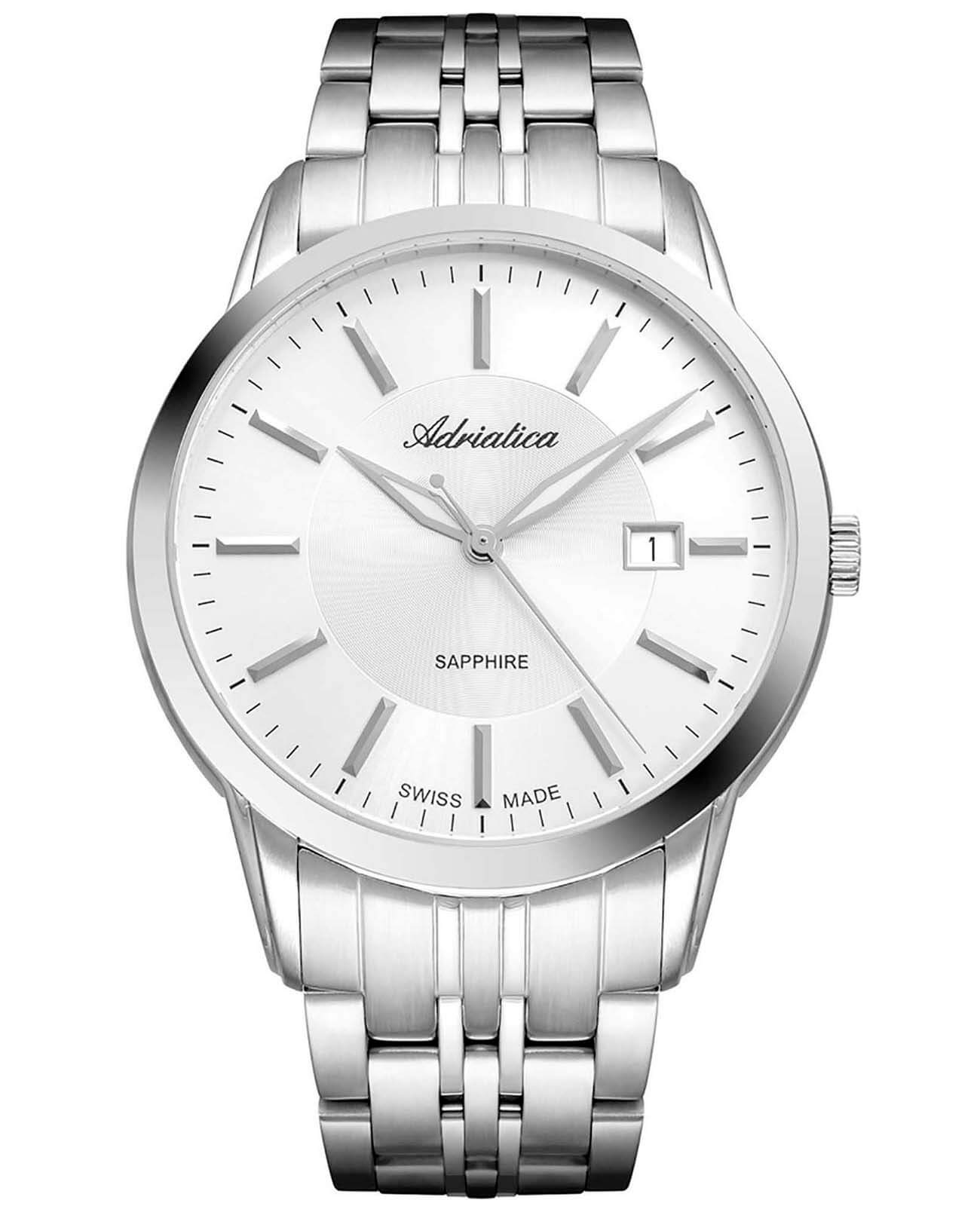 Adriatica Adriatica Premiere A8306.5113Q  A8306.5113Q кварцевые мужские часы  циферблат, браслет нержавеющая сталь — вид спереди