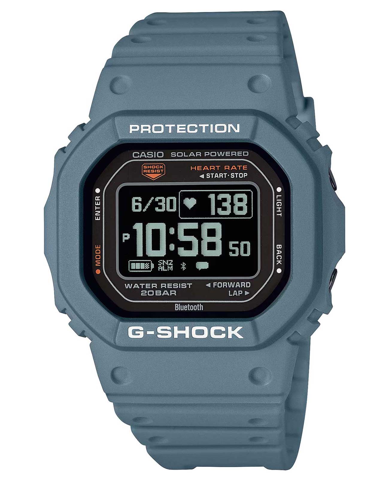 Casio Casio G-Shock DW-H5600-2 лимитированной серии DW-H5600-2 электронные мужские часы  циферблат, браслет пластик — вид спереди