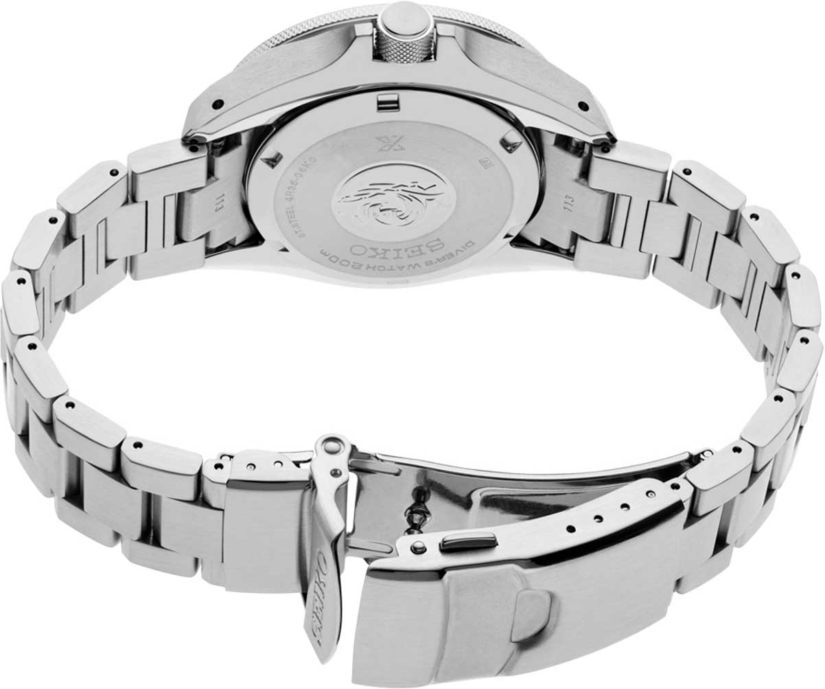 Seiko SRPL13K1 мужские часы застежка крупным планом