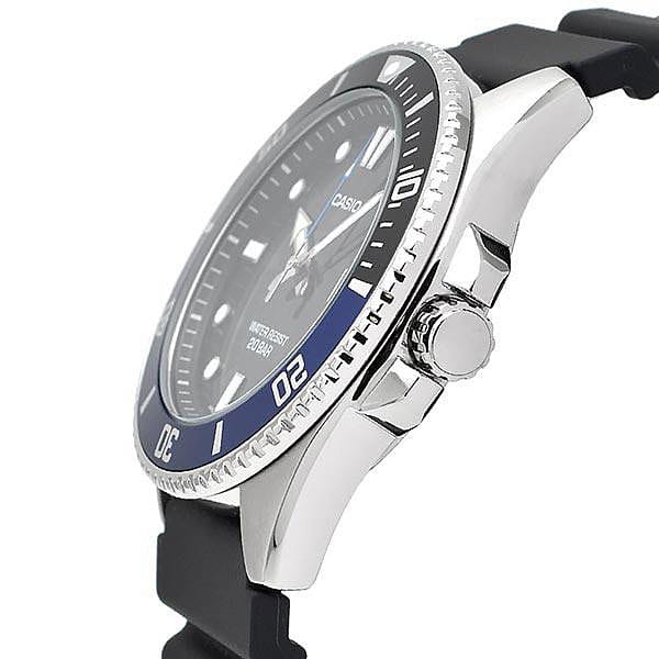 Casio Casio Collection MDV-107-1A2, collection япония мужские часы на браслете резина боковой вид
